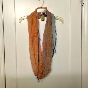 AEO - peach and blue infinity scarf - brand new